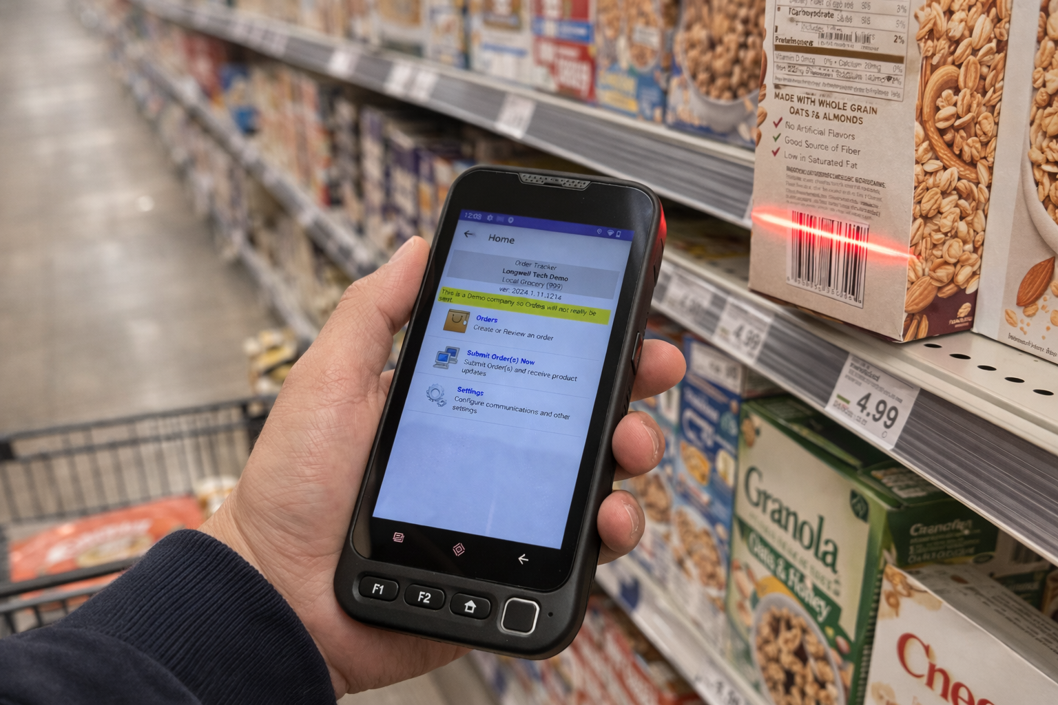 Order Trakker On Conke SX40 In Grocery Aisle